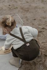 Load image into Gallery viewer, Hippy footless tights with braces - Seaweed Brown