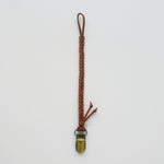 Load image into Gallery viewer, Slim Braided Pacifier / Teether Clip - Cinnamon