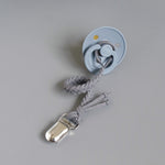 Load image into Gallery viewer, Slim Braided Pacifier / Teether Clip - Dark Grey