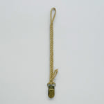 Load image into Gallery viewer, Slim Braided Pacifier / Teether Clip - Latte