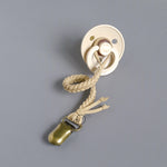 Load image into Gallery viewer, Slim Braided Pacifier / Teether Clip - Latte