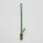 Load image into Gallery viewer, Slim Braided Pacifier / Teether Clip - Moss