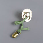 Load image into Gallery viewer, Slim Braided Pacifier / Teether Clip - Moss