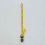 Load image into Gallery viewer, Slim Braided Pacifier / Teether Clip - Mustard