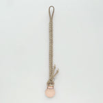Load image into Gallery viewer, Slim Braided Pacifier / Teether Clip - Oat (Limited Edition)