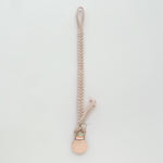 Load image into Gallery viewer, Slim Braided Pacifier / Teether Clip - Shell Pink (Limited Edition)
