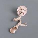 Load image into Gallery viewer, Slim Braided Pacifier / Teether Clip - Shell Pink (Limited Edition)