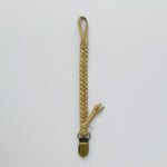 Load image into Gallery viewer, Wide Braided Pacifier / Teether Clip - Latte