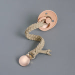 Load image into Gallery viewer, Wide Braided Pacifier / Teether Clip - Oat (Limited Edition)