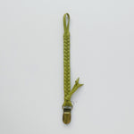 Load image into Gallery viewer, Wide Braided Pacifier / Teether Clip - Olive