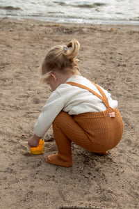 Hippy footed tights with braces - Amber