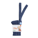 Load image into Gallery viewer, Footed tights with braces - Denim
