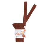 Load image into Gallery viewer, Footed tights with braces - Spicy Chai
