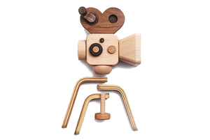 Super 16 Pro Wooden Toy Camera With Tripod