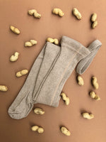 Load image into Gallery viewer, Footed tights with braces - Peanut Blend
