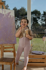 Load image into Gallery viewer, Footless tights with braces - Creamy Lavender
