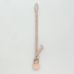 Load image into Gallery viewer, Slim Braided Pacifier / Teether Clip - Shell Pink (Limited Edition)
