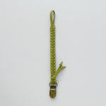 Load image into Gallery viewer, Wide Braided Pacifier / Teether Clip - Olive
